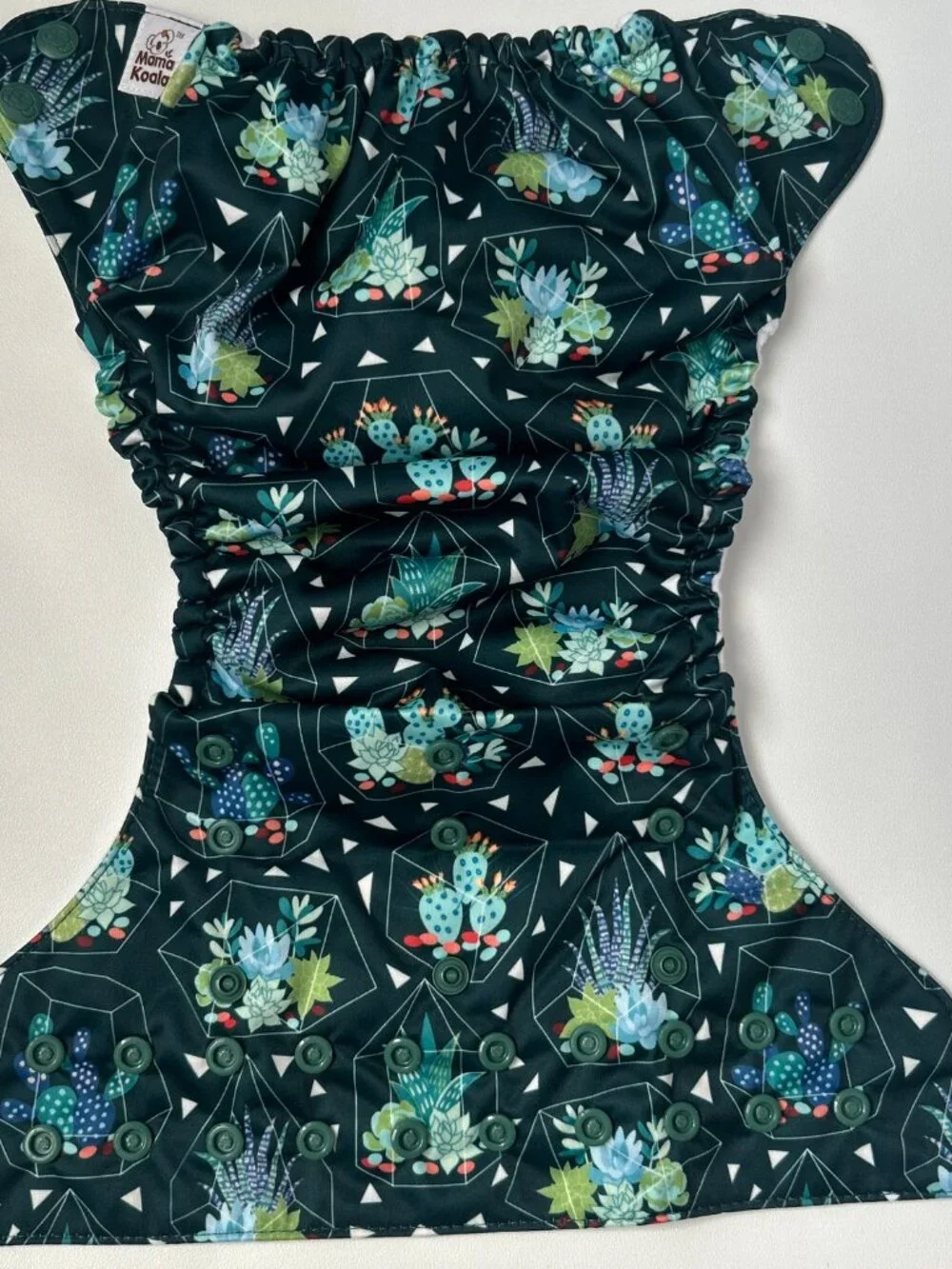 NEW Mama Koala Pocket Cloth Diaper OS Geo Succulent No Insert